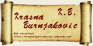 Krasna Burnjaković vizit kartica